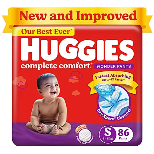 Huggies Wonder Diaper Pants - Small, 4-8 Kg, 86 pcs