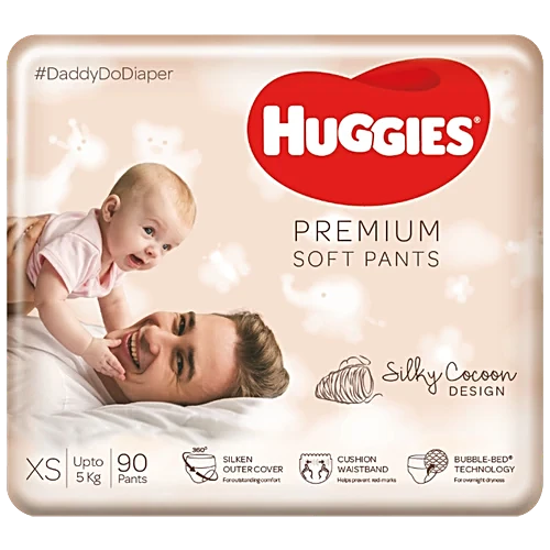Huggies Premium Soft Diaper Pants - Extra Small Size, 90 pcs