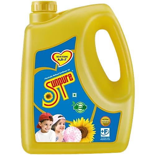 Sunpure Physically Refined Sunflower Oil, 5 L Can