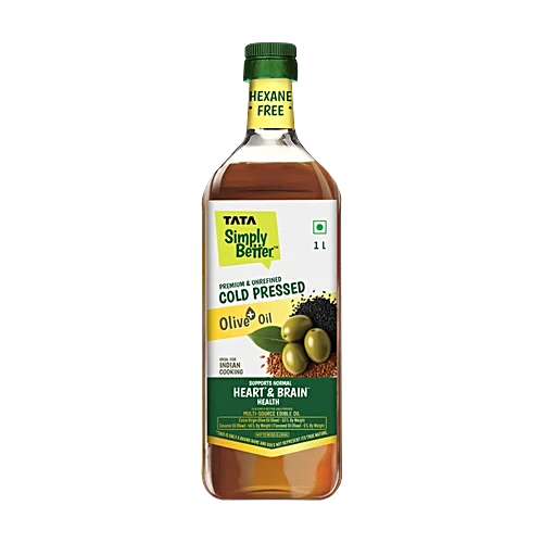 Tata Simply Better Cold Pressed Olive+ Oil, 1 L