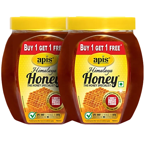 Apis Himalaya Honey, 1 kg Buy 1 Get 1 Free