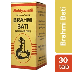 Baidyanath Nagpur Brahmi Bati - Memory Boosters, Relieves Stress, 30 pcs