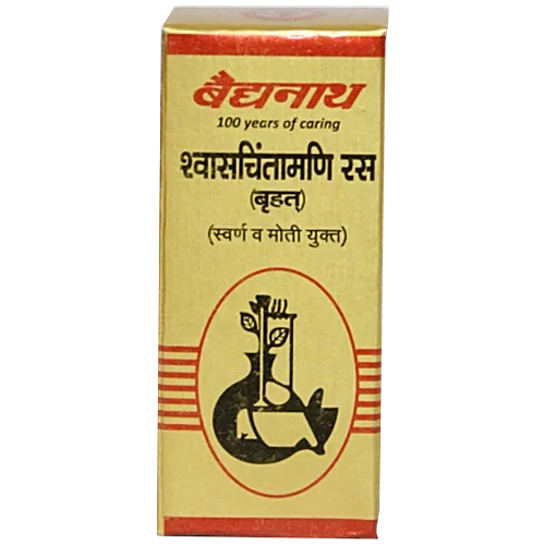 Baidyanath Nagpur Swas Chintamani Ras - Cough & Cold Relief Tablets, 10 pcs