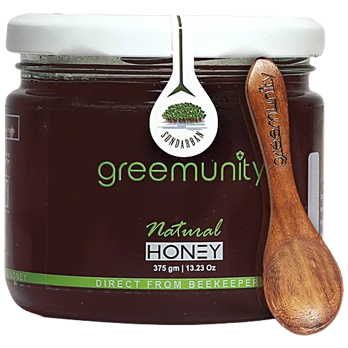 Greemunity Sundarbans Raw Honey Wild Collection - Sourced From Beekeepers, Natural, Organic, 400 g