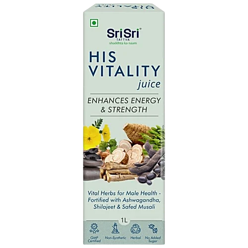 Sri Sri Tattva His Vitality Juice - Vital Herbs For Male Health For Stength & Energy, 1 L