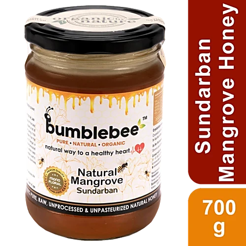 BUMBLEBEE Natural Mangrove Honey Sundarbans Limited Edition - Mono Floral, Premium Quality, 700 g
