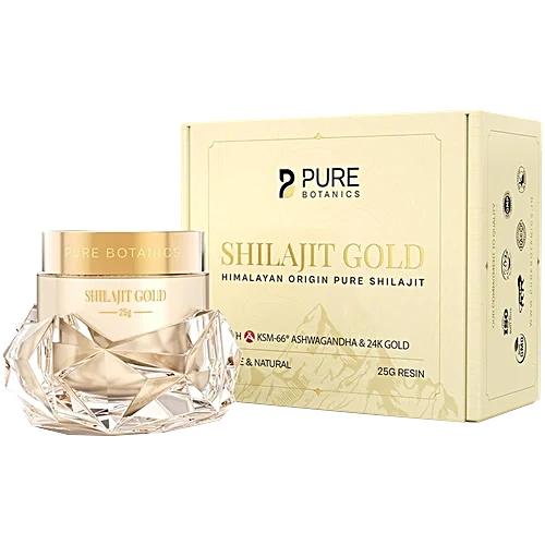 Pure Botanics Himalayan Shilajit Gold Resin - KSM-66 Ashwagandha & 24K Gold, 25 g