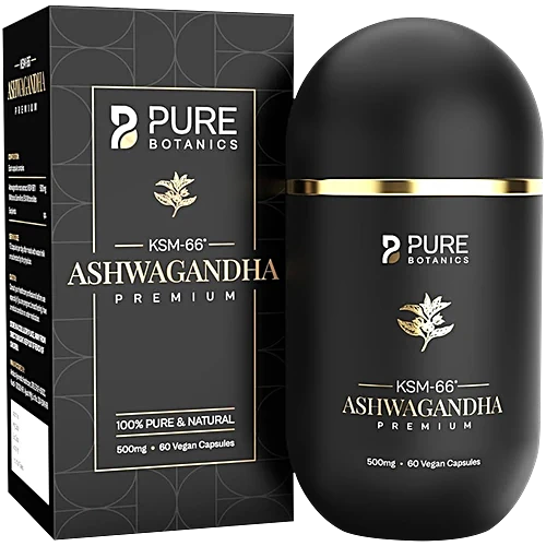 Pure Botanics KSM-66 Ashwagandha 500 Mg Capsules, 60 pcs