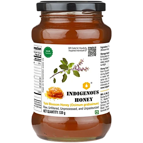 Indigenous Honey Tulsi Blossom Honey, 530 g Jar